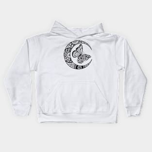 Moon & Flower Design Kids Hoodie